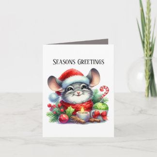 Cartão De Festividades Festive Seasons Greetings mouse add message 