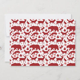 Cartão De Festividades Festive Tabby Cat Christmas Pattern