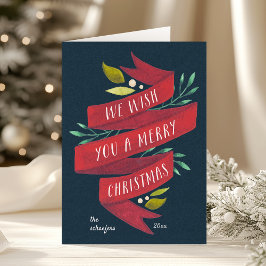 Cartão De Festividades Festive Tidings | Holiday Card w/ Inside Photos