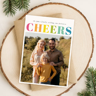 Cartão De Festividades Festivo Colorido Feliz Natal Quatro Foto