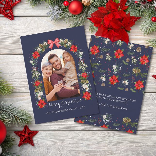 Cartão De Festividades Festivo do Berry de Sangue Vermelho Elegante (Criador carregado)