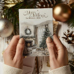 Cartão De Festividades Festivo Festivo Natal<br><div class="desc">Mande desejos calorosos neste feriado com nosso Cartão Festivo de Natal Festivo! Esta carta, maravilhosamente desenhada, captura a essência de um Natal furtivo e rústico com a sua charmosa mistura de imagens festivas e tons de terra. Apresentando elementos sazonais aconchegantes, cria uma atmosfera animadora perfeita para compartilhar com a família...</div>