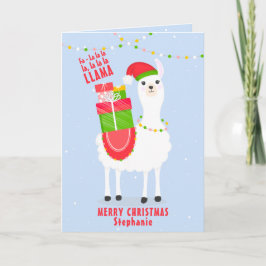 Cartão De Festividades Festivo Llama Christmas