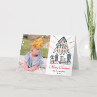 Festivo Red Script Snowflakes Bokeh Pine Tree Dive