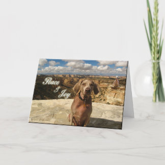 Cartão De Festividades Fetch Peace and Joy