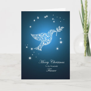 Cartão De Festividades Fiance, Dove of Peace Christmas card