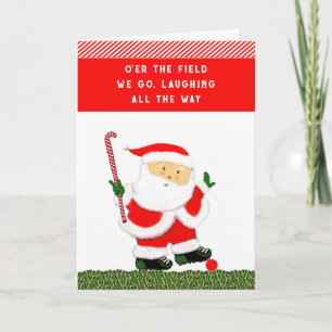 Cartão De Festividades Field Hockey Christmas