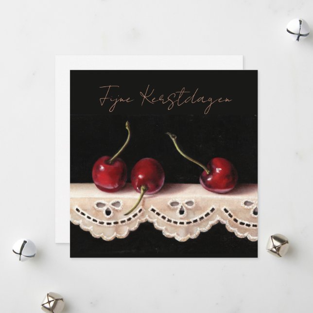 Cartão De Festividades Fijne Kerstdagen Kaart (Frente/Verso In Situ)