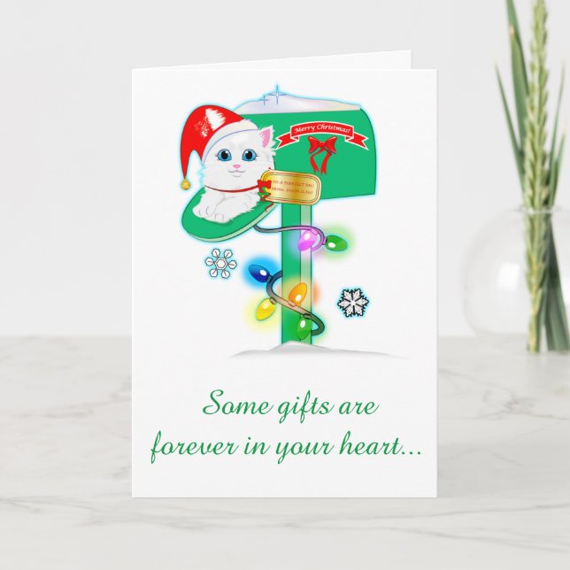 Cartão De Festividades Filha de Natal em Caixa de Correio (Frente)