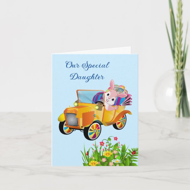 Cartão De Festividades Filha especial da placa de páscoa (Frente)