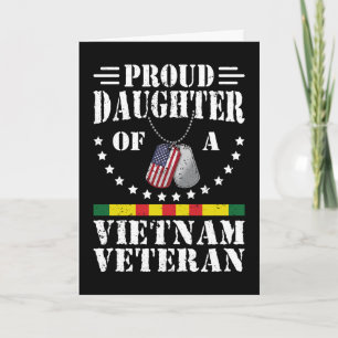 Cartão De Festividades Filha Orgulhosa De Um Veterano Do Vietnã Presente