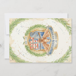 Cartão De Festividades Filhos da Revolução Americana SAR Est 1889 Orgulho