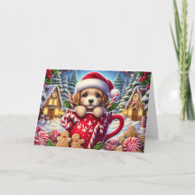 Filhote Fofo em um Copo Natal