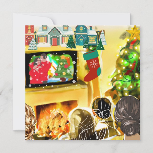 Cartão De Festividades Filmes de Natal (Frente)