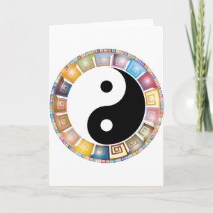 Cartão De Festividades filosofia da ásia oriental yin yang