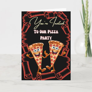 Cartão De Festividades Fim de Semana da Festa de Pizza