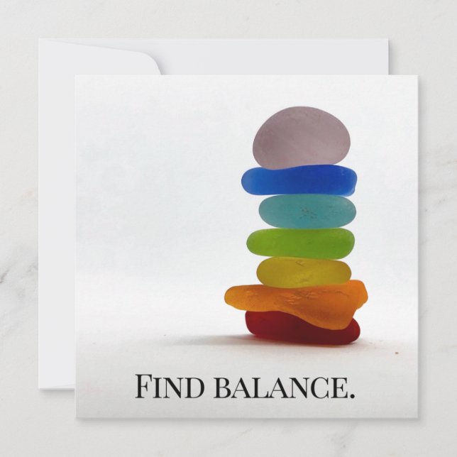 Cartão De Festividades Find Balance Blank Notecard (Frente)