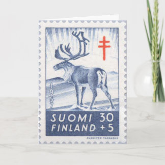 Cartão De Festividades Finnish Reindeer Christmas Card