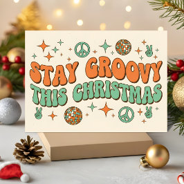 Cartão De Festividades Fique Groovy Neste Natal