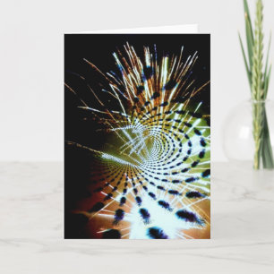 Cartão De Festividades Firework Celebration Abstract Custom Greeting Card