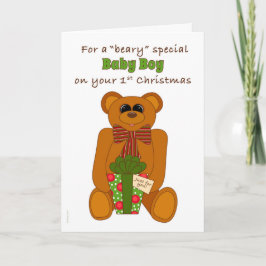 Cartão De Festividades First Christmas Beary Special Baby Boy