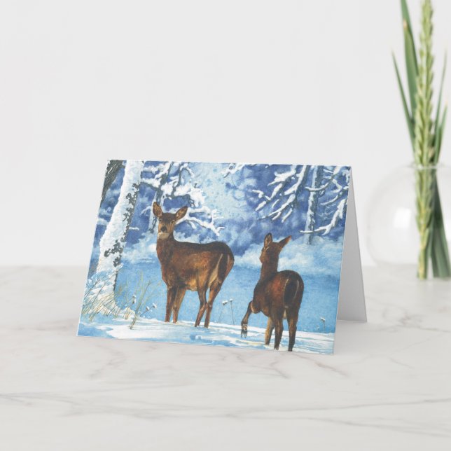 Cartão De Festividades First Snow (Frente)