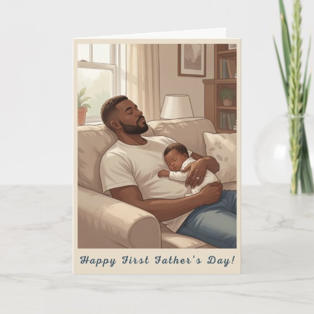 Cartão De Festividades First Time Dad Father's Day Card (Frente)