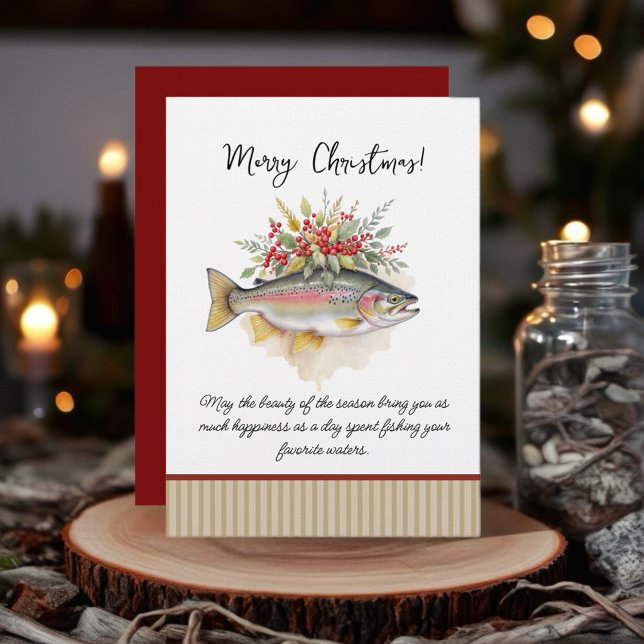 Cartão De Festividades Fishing Christmas (Celebrate the holiday season with our Fishing-Themed Christmas Cards collection! )