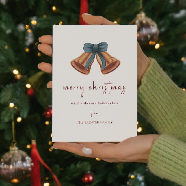 Cartão De Festividades Fita Mínima da Fita de Natal do Ouro (Criador carregado)