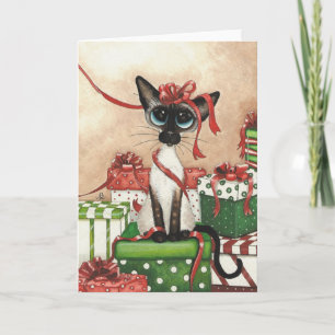 Cartão De Festividades Fita Vermelha Siamesa