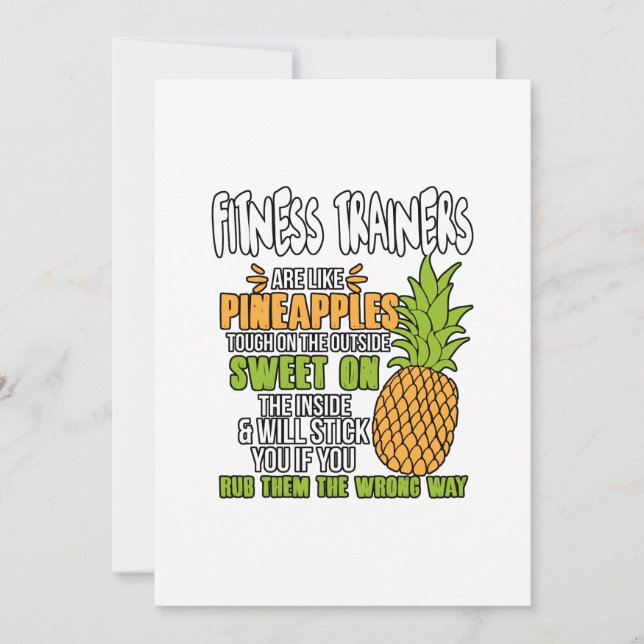 Cartão De Festividades Fitness Trainers Are Like Pineapples. (Frente)