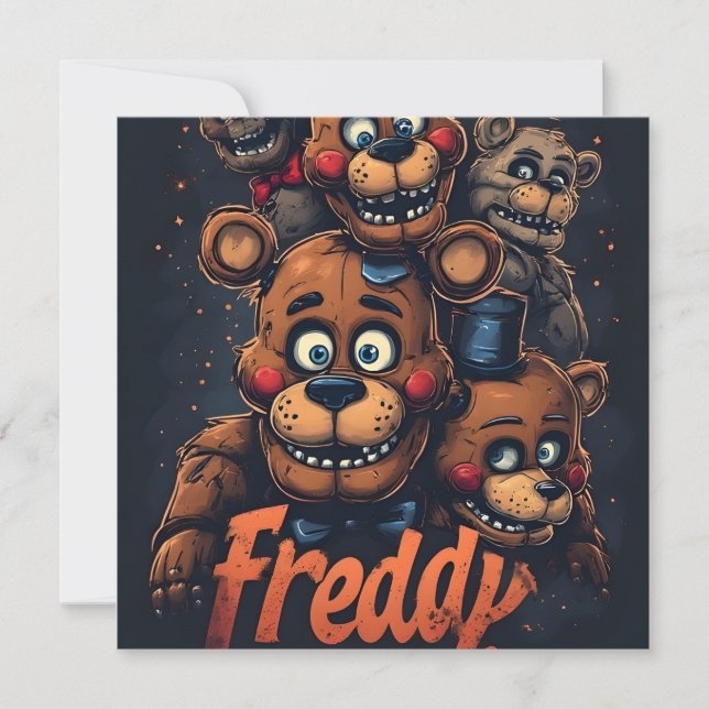 Cartão De Festividades Five Nights at Freddy's (Frente)