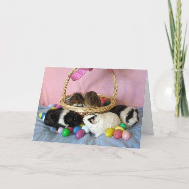 Cartão De Festividades Five Pigs & A Basket (Frente)