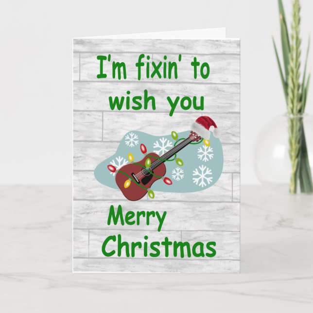 Cartão De Festividades Fixin' Nashville Christmas Greeting Card (Frente)