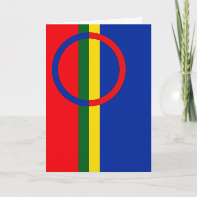 Cartão De Festividades Flag of the Sami People Greeting Card (Frente)