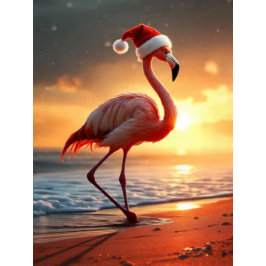 Cartão De Festividades Flamingo Christmas