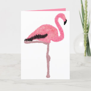 Cartão De Festividades Flamingo cor-de-rosa