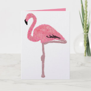 Cartão De Festividades Flamingo cor-de-rosa brilhante Natal tropical