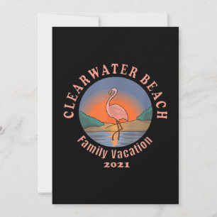 Cartão De Festividades Flamingo Férias Flamingo Clearwater Beach 2021