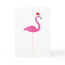 Flamingo Holiday Foled Card