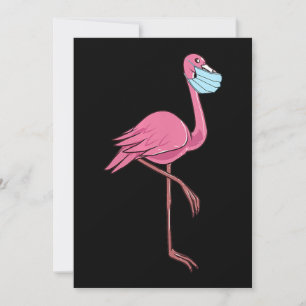 Cartão De Festividades Flamingo Mulheres Flamingo Na Máscara