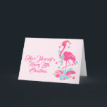 Cartão De Festividades Flamingo Tropical Beach Wish<br><div class="desc">Tenha um cartão de Cartões de natal de Flamingo Tropical Beach Flamingo de Natal. Flamingo rosa bonito com flores tropicais coloridas. Perfeito para amantes flamingos mandando torcida de Natal para o feriado na Flórida ou em qualquer área costeira quente.</div>
