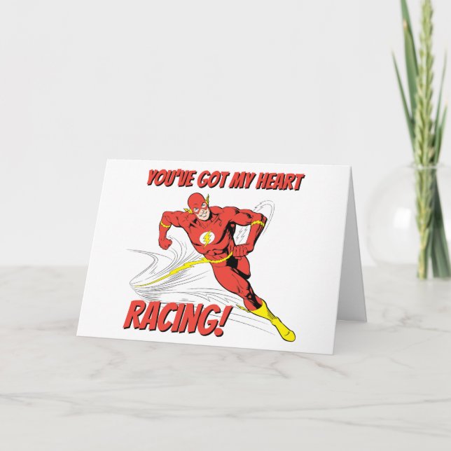 Cartão De Festividades Flash - You've Got My Heart Racing Valentine (Frente)