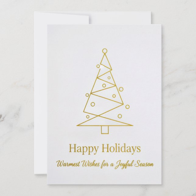 Cartão De Festividades Flat Christmas Greeting Card (Frente)