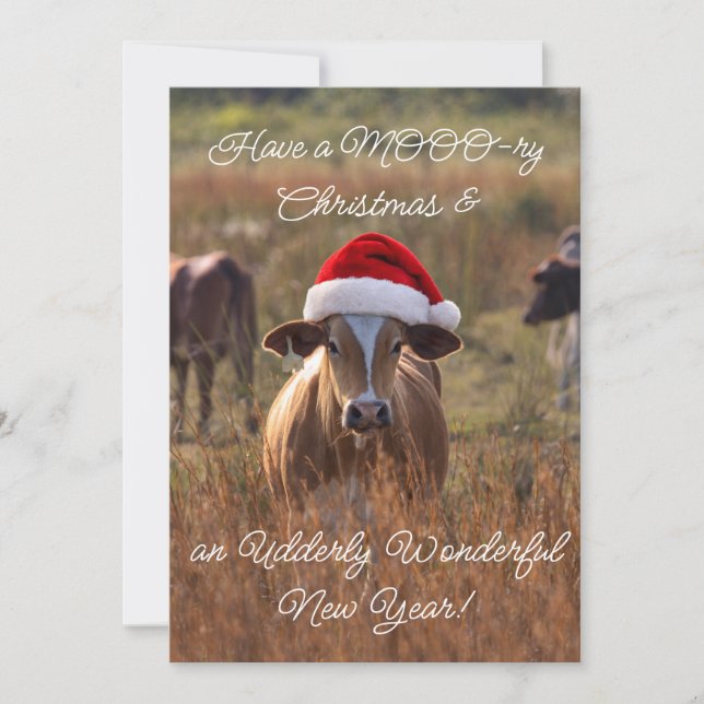 Cartão De Festividades Flat Holiday Card (Frente)