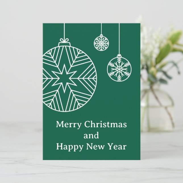 Cartão De Festividades Flat Holiday Card (Em pé/Frente)