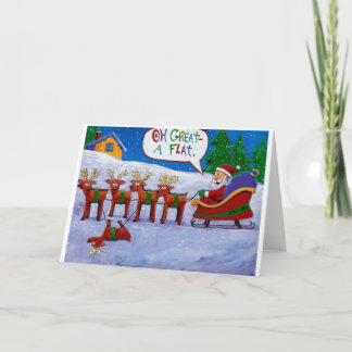 Cartão De Festividades Flat Reindeer