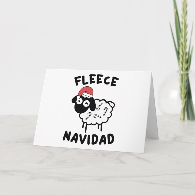Cartão De Festividades Fleece Navidad (Frente)
