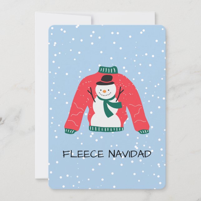 Cartão De Festividades Fleece Navidad - Engraçado Design de doce de Natal (Frente)
