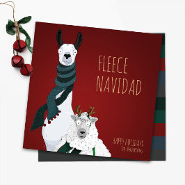 Cartão De Festividades “Fleece Navidad” Festivo Divertido Chique Engraçad